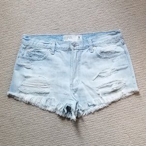 Abercrombie & Fitch HighRise Destroyed Denim Short